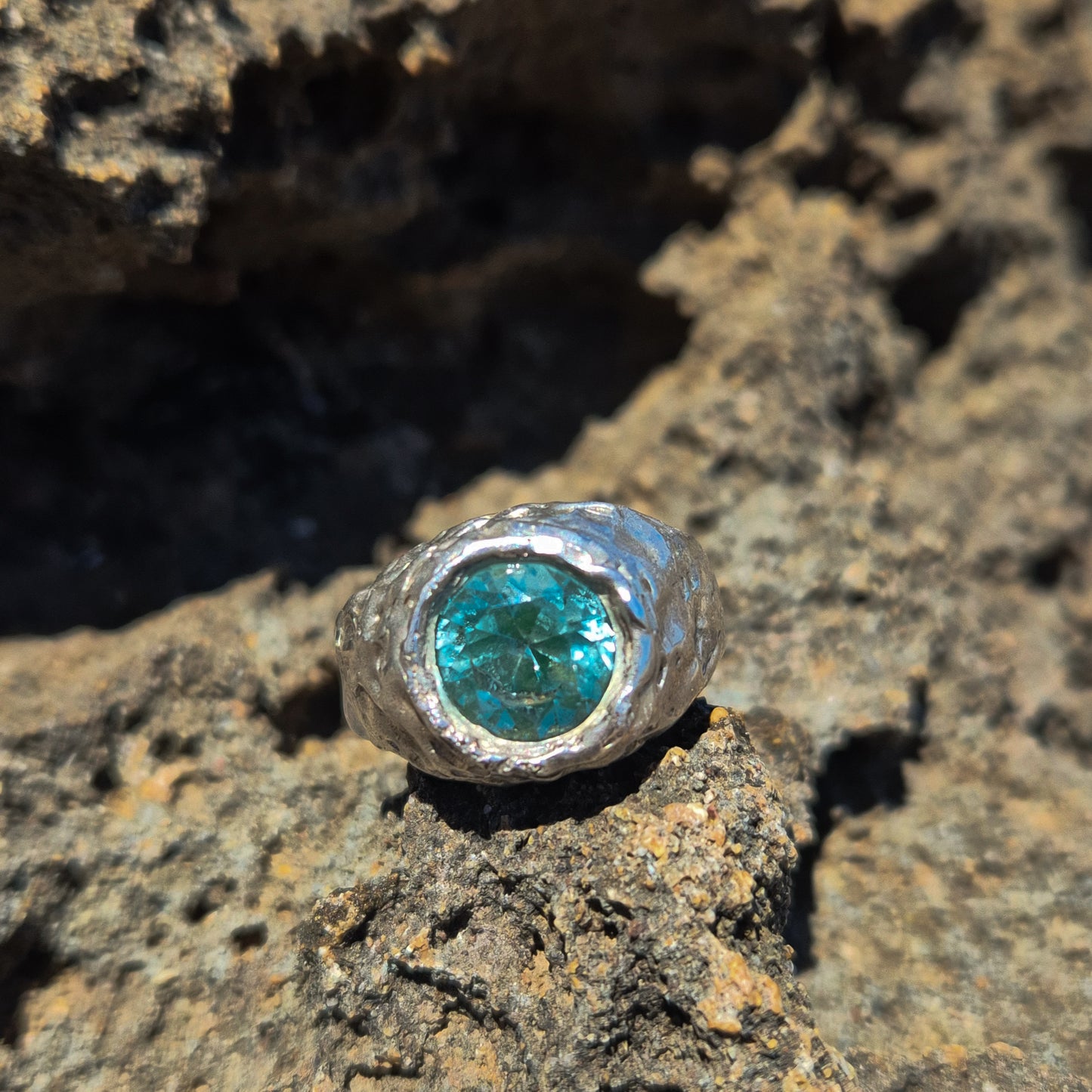 Anillo Aguamarina