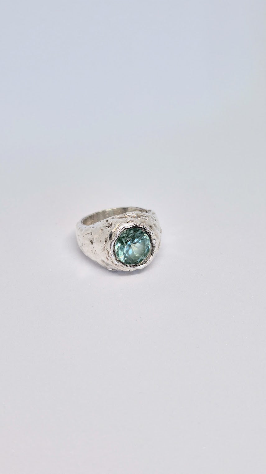 Anillo Aguamarina