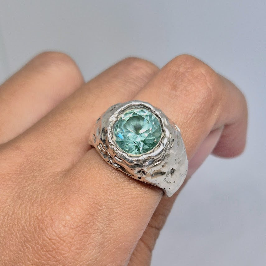 Anillo Aguamarina
