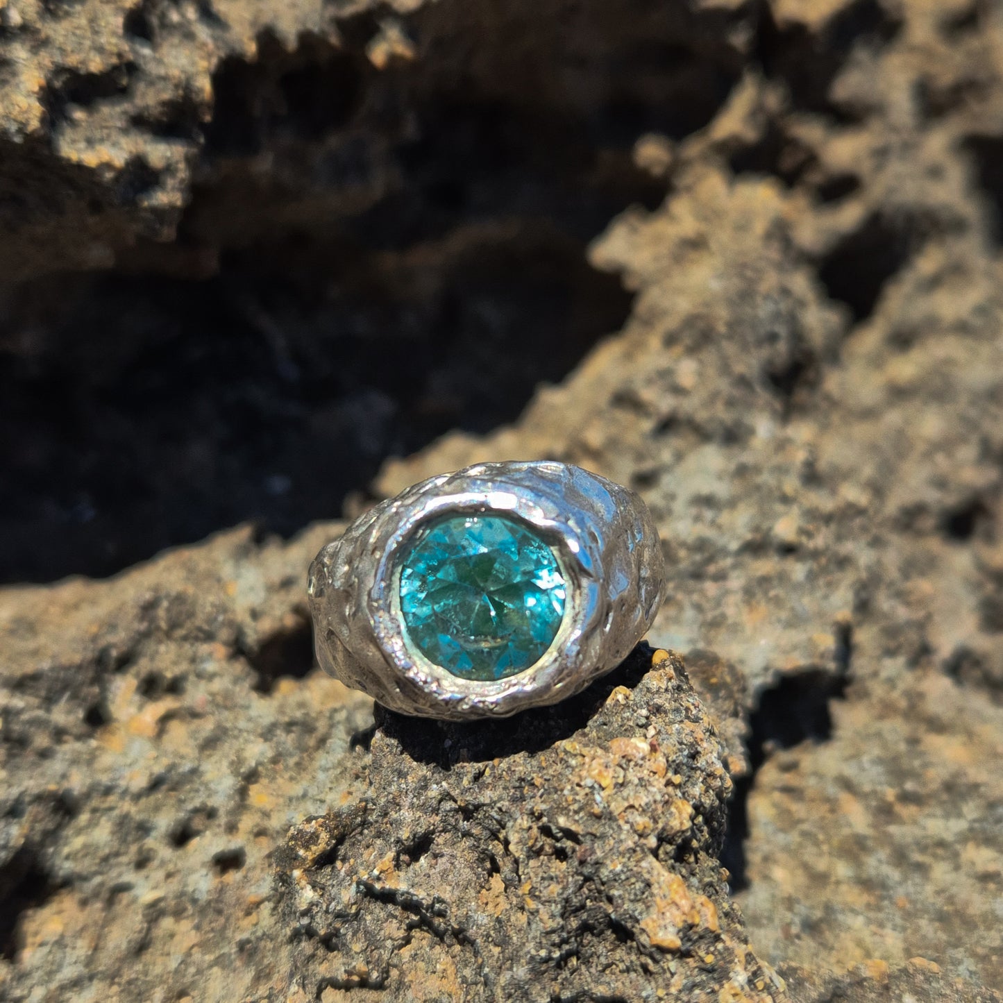 Aquamarine Glow Ring