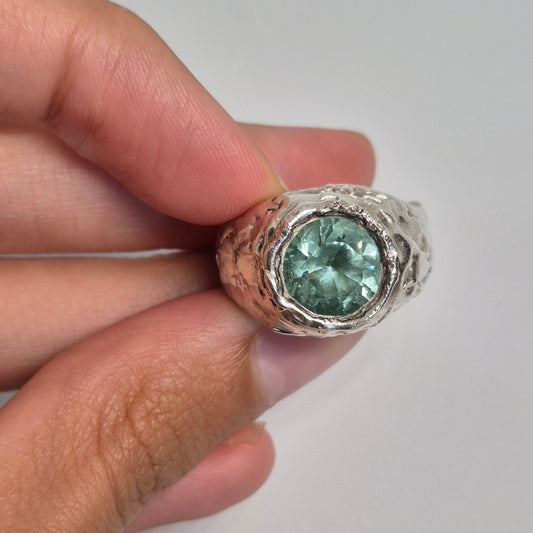 Aquamarine Glow Ring