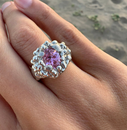 Bubble pink ring