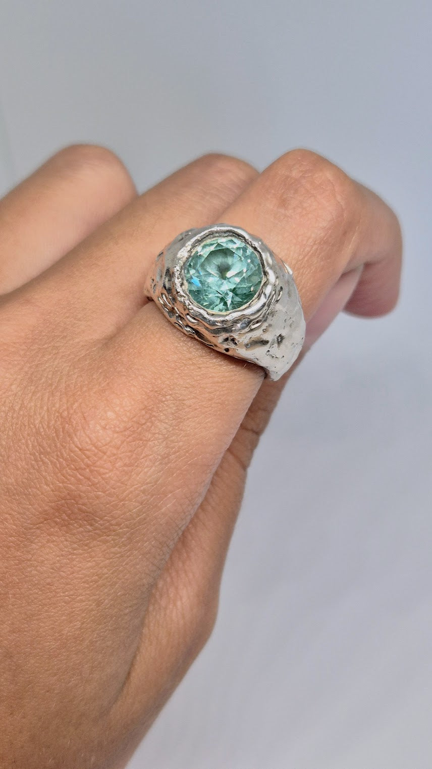 Aquamarine Glow Ring