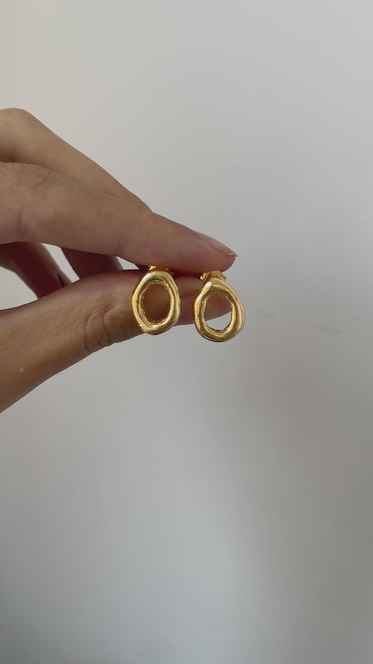 Solar Flare Earrings Gold 18k